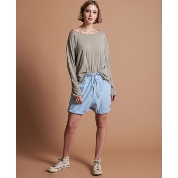 NWT Anthropologie X One Super Trackie Denim Shorts Size XS - Picture 8 of 12